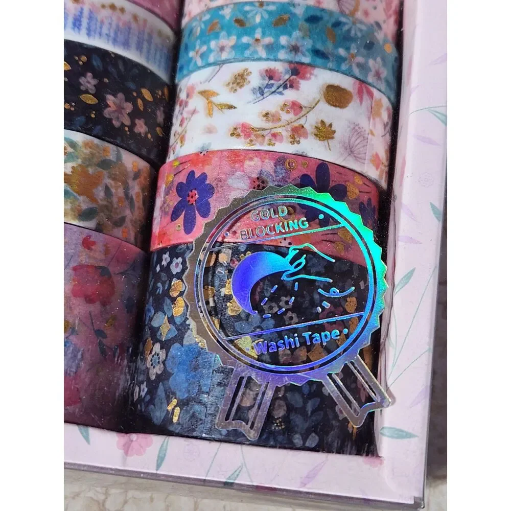 Floral Multicolor Washi Tape Box Flowers Kawaii